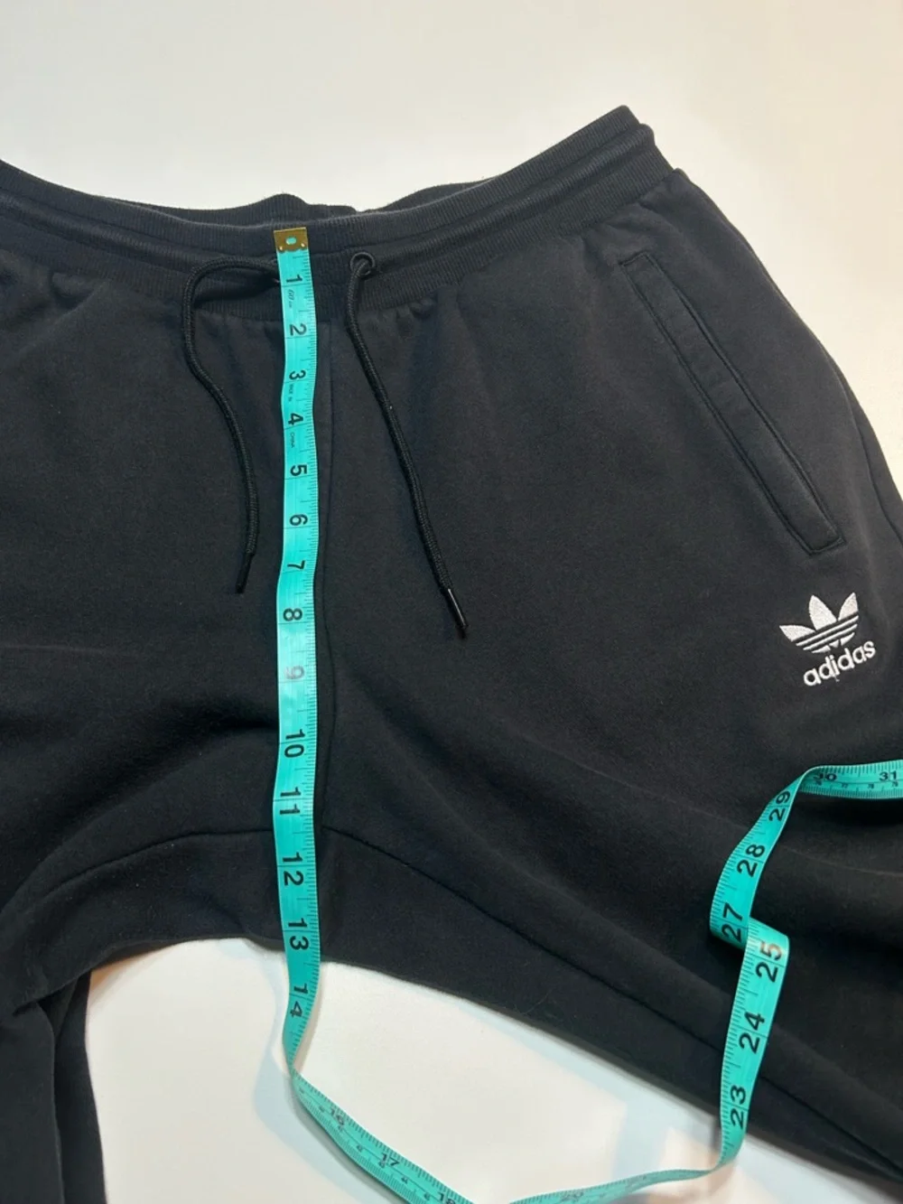 adidas Originals Black Trefoil Large Logo Open Hem Sweatpants Streetwear - Picture 6 of 9